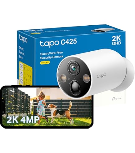 TP-Link Tapo C425 Security Camera, Outdoor, Indoor, Magnet, WiFi